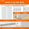 thumbnail image 4 of 60" x 80" Sliding Pocket Interior Door 2-Paneled Hollow Core Closet Door, 4 of 6