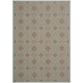 thumbnail image 1 of Safavieh Courtyard 5'3" X 7'7" Power Loomed Rug in Brown and Aqua, 1 of 1