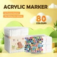 thumbnail image 2 of 80Pcs Acrylic Markers, Art DIY Graffiti Pens, Colorful Painting Watercolor Art Marker Set, for Art Painting Marker Pen, Waterproof & Quick-Dry, Perfect for Graffiti, Painting, and Daily Use., 2 of 8