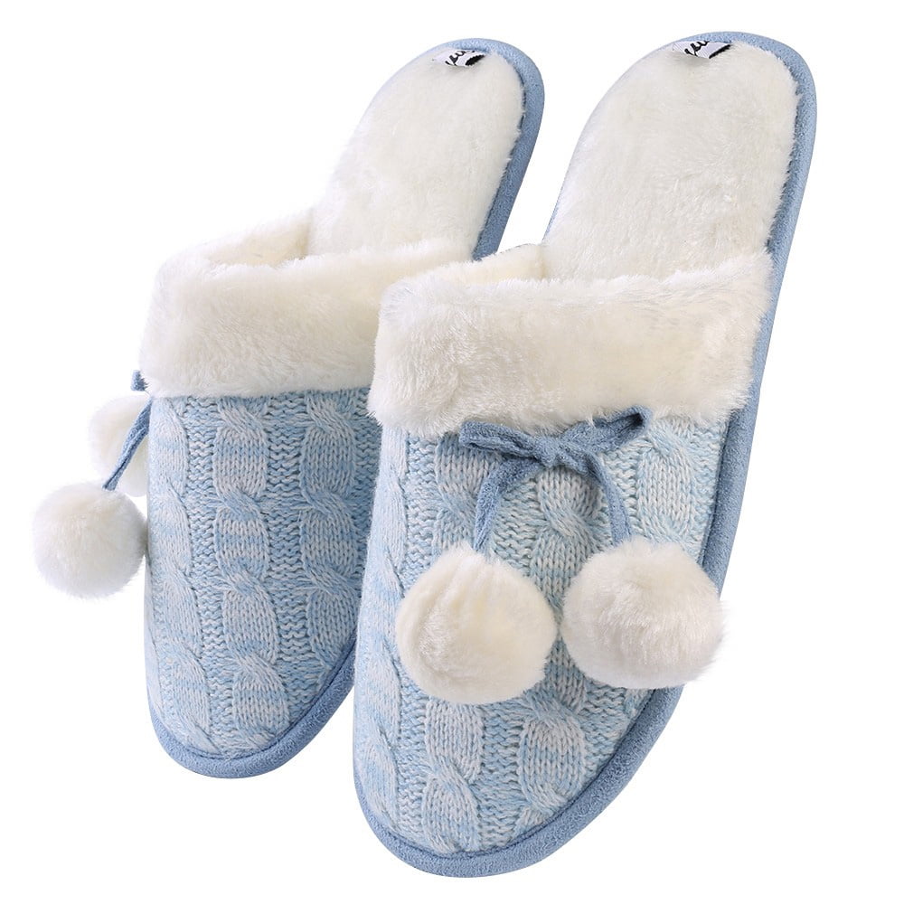 Aerusi Mady Pom Knit Women's Slip-on Indoor Home Slippers