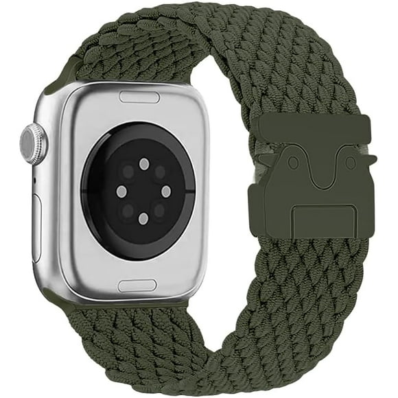 shiyou-Sport Solo Loop Compatible with Apple Watch Band 49mm 46mm 45mm 44mm 42mm 41mm 40mm 38mm Men Women, Adjustable Magnetic Stretchy Nylon Braided Strap for iWatch Ultra 2 SE Series 10 9 8 7 6 5