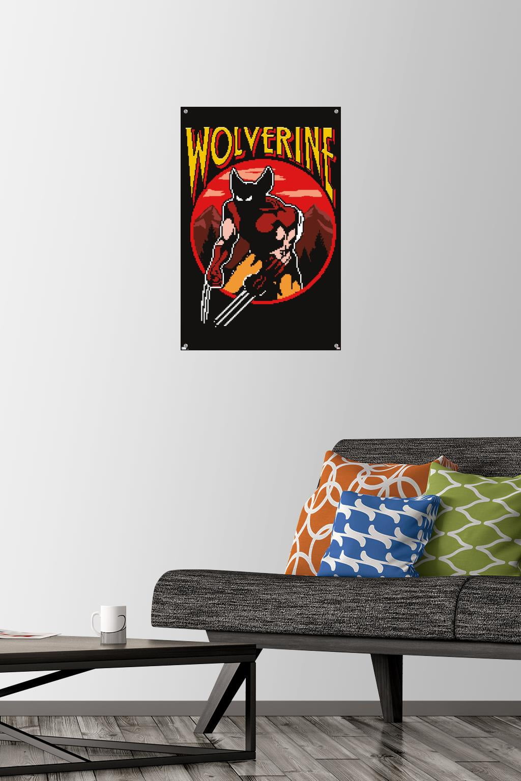 Marvel Comics - Wolverine - Retro Gaming Wall Poster with Pushpins, 14.725" x 22.375"