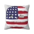 thumbnail image 2 of LNWH Round National Usa Flag Throw Pillow Covers, Square Soft Linen Decorative Pillow Cases, 16"x16", 2 of 8