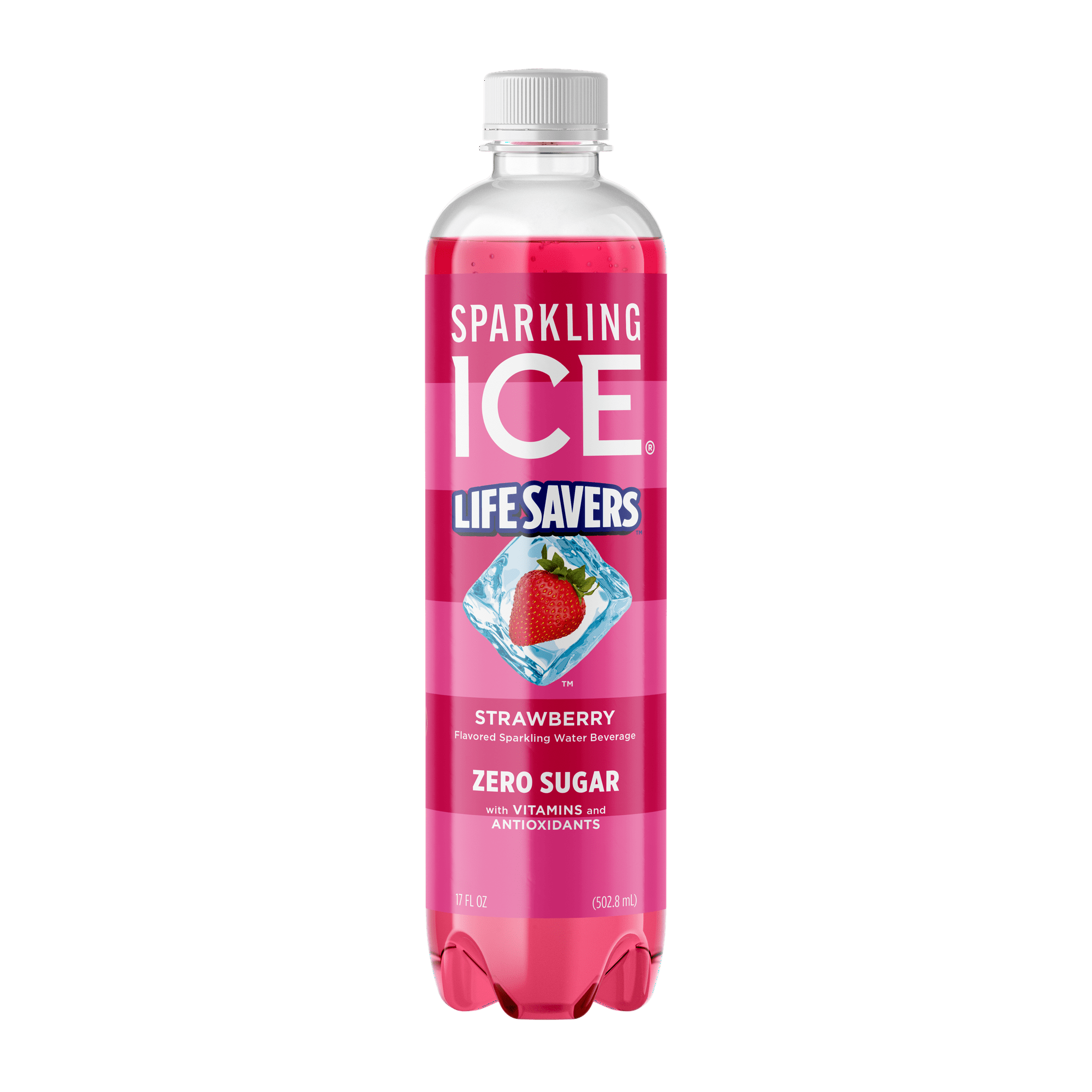 Sparkling Ice® Life Savers Strawberry 17oz bottle *Zero Sugar, Naturally Sourced Colors & Flavors*