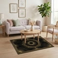 thumbnail image 3 of ODIKA Key Border Sparkle Sunburst Round Symmetrical Shimmer Greek Glam Refined for Dorm Room, Small Living Apartment, Stain Resistant Low Profile, 3 of 7