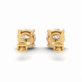 thumbnail image 4 of Forever Jewels 4Ct Round Moissanite Screw Back Solitaire Women's Stud Earrings 14K Yellow Gold Plated, 4 of 4