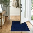 thumbnail image 2 of ODIKA 2'x3' Washable Accent Rug Pet Friendly, Bedside Mat Abstract Geometric Mosaic Pile Interlocking Border Navy Large Refined Structured for Bedroom, Nursery, RV, 2 of 7