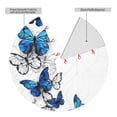 thumbnail image 2 of Lsque Blue Flying Butterflies Print Christmas Tree Skirt, Tree Skirt with Ties or Velcro, Perfect for Holiday Decorations, Halloween, and New Year-30", 2 of 7