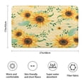 thumbnail image 3 of Yellow Chevron Green Leaf Sunflower Pattern Bathroom Rugs Mat,Non Slip Microfiber Bathroom Rug,Rubber Backing,Soft Bathroom Mats for Bathroom Floor,Tub and Shower,17x27in(43x68cm), 3 of 5