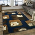 thumbnail image 2 of Allstar Rugs Allstar Woven Geometric Pattern Rug Navy 5' 2"x7' 1" 5' x 8' Brown, 2 of 5