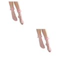 thumbnail image 4 of VONKY Comfortable Compression Socks For Women With Ruffle Cuff And Moisture-wicking Technology Soft And Comfortable Mesh Socks pink 2Set, 4 of 6
