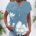 thumbnail image 2 of Raeneomay Button Down Shirts Loose Summer Tops for Women Women's Short Sleeved Fashionable Printed T-Shirt Cardigan Loose and Women's Summer Casual Shirt Top, 2 of 4