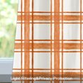 thumbnail image 4 of Fall Orange Plaid Valance Curtains, Country Farmhouse Pastoral Stripe Gingham Grids Rod Pocket Short Window Curtain for Kitchen Bathroom Bedroom, 42"x12", 4 of 9
