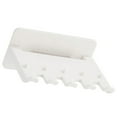 thumbnail image 6 of Raindrops 1Pack White Rectangular Plastic Toothbrush Holder for Wall Mounted Bathroom Organization 8X6X4CM, 6 of 8