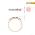 thumbnail image 4 of ANGARA Natural 0.24 Ct. Amethyst with Diamond Non Eternity Stackable Ring in 14K Rose Gold for Women (Ring Size: 12), 4 of 9