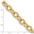thumbnail image 2 of 14k Yellow Gold Solid Fancy Lobster Closure 7.5mm Polished Fancy Link Chain Necklace 18 Inch Chain Necklace for Women an, 2 of 2