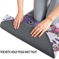 thumbnail image 3 of Purple Gothic Cat Crystal Pattern Hot Yoga Mat Towel Non Slip for Hot Yoga - Quick-Drying Yoga Mat Cover with 4 Corner Pockets with Travel Bag - Hot Yoga Towel Non Slip 74"x26", 3 of 6