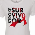 thumbnail image 4 of Inktastic Stroke Survivor Red Ribbon Awareness Women's T-Shirt, 4 of 5