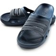 thumbnail image 1 of Roxoni Slide Sandals for Men | Open Toe Slip-On | Waterproof Rubber for Beach, Pool, Gym, Travel Wear, 1 of 7