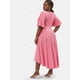 thumbnail image 4 of Vestido Talla Extra Manga Campana Corte Lateral Rosegal Vestidos casuales de talla grande, 4 of 5
