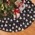 thumbnail image 2 of Pine Tree Xmas Tree Skirt - Pink Yellow Cedar and Snowflake Tree Skirt 30 Inch Tree Mat for Holiday Party Home Indoor, 2 of 6