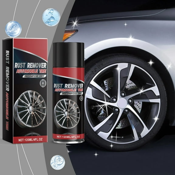 120ml Premium Rust Remover for Car Tires - Fast Rust Decomposition, Tire Surface Protection Spray, Anti-Corrosion Formula, Easy Application, Automotive Tire Care & Maintenance