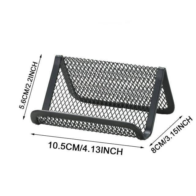 JJKBVCLO Business Card Holder For Desk Metal Business Card Display Holders Mesh Business Cards Holder Stand Desktop Name Card Organizer