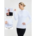 thumbnail image 5 of baleaf Thermal Shirts for Women Long Sleeve Mock Neck Tops Fleece Lined Base Layer with Thumb Hole Cold Weather Winter Gear White XL, 5 of 7