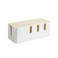 thumbnail image 2 of olkpmnmk Clearance Sale!Storage Bins,Box Cable Box Organizer White Cable Cable Durability Large Organizer Cable Box Housekeeping & Organizers,Home Storage, 2 of 7