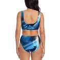 thumbnail image 3 of Honeii A Wolf Barks Out A Window Print Women’s Bikini Set,Two Piece Swimsuit Bathing Suits,Stylish High Elasticity Swimwear for Beach and Pool, 3 of 7