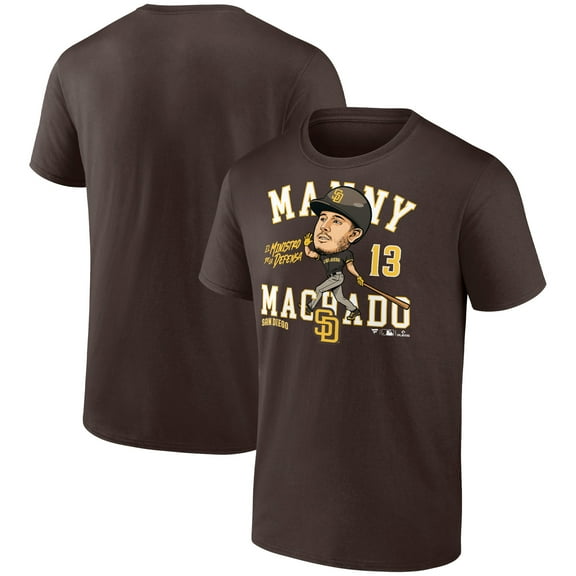 Men's Manny Machado Brown San Diego Padres Caricature T-Shirt