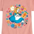 thumbnail image 3 of Alice in Wonderland - Alice With Icons - Toddler & Youth Girls Short Sleeve Graphic T-Shirt, 3 of 5