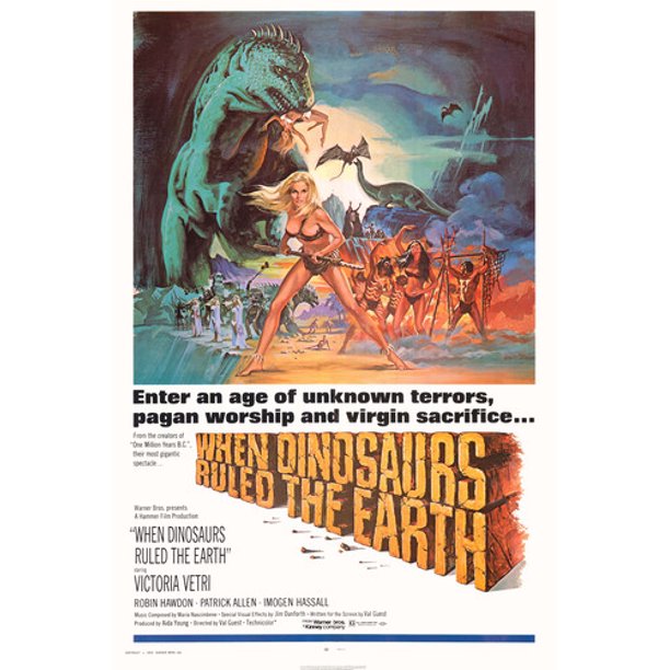 Victoria Vetri In When Dinosaurs Ruled The Earth 24x36 Poster Hammer Walmart Com Walmart Com