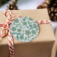 thumbnail image 3 of Vintage Flower Paisley Pattern Christmas Ceramic Ornament 2025,3" Round Xmas Tree Hanging Accessories with Gold Ribbon, 3 of 5