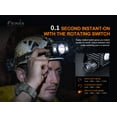 thumbnail image 6 of Fenix HP30R v2.0 (Black) 3000 Lumen Spotlight & Floodlight Headlamp with Battery Case, 6 of 8