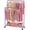 Purple, variant on General Clothing Clothes Rack Double Rods with Wheels, Rolling Metal Garment Rack for Hanging, Black