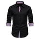 thumbnail image 1 of pstuiky mangas largas para hombre, Camisa vaquera informal de manga larga con cuello abatible y bolsillo abotonado para hombre top de hombre xxl, 1 of 8