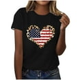 thumbnail image 2 of VKOYWKM Women's 4th of July T-Shirts American Flag Independence Day T Shirts Star Stripe Graphic Tees Crew Neck Loose Fit Short Sleeve Memorial Day Gifts T-Shirts, 2 of 4