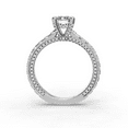 thumbnail image 2 of Spot Jewel 2.2 Ct Radiant Cut Lab Created Diamond Engagement Ring with Side Stone Accents in 14K White Gold Plated - Wedding Ring for Women - Classic Solitaire Design, 2 of 3