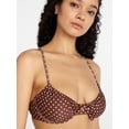thumbnail image 4 of No Boundaries Polka Dot Underwire Bikini Top, Women's XXS-XXL, 4 of 5