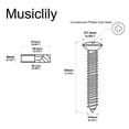 thumbnail image 2 of Musiclily Pro 15mm Steel Guitar Neck Mounting Ferrules Neck Joint Bushings and Bolts for Electric Guitar Bass, Nickel (Set of 4), 2 of 5
