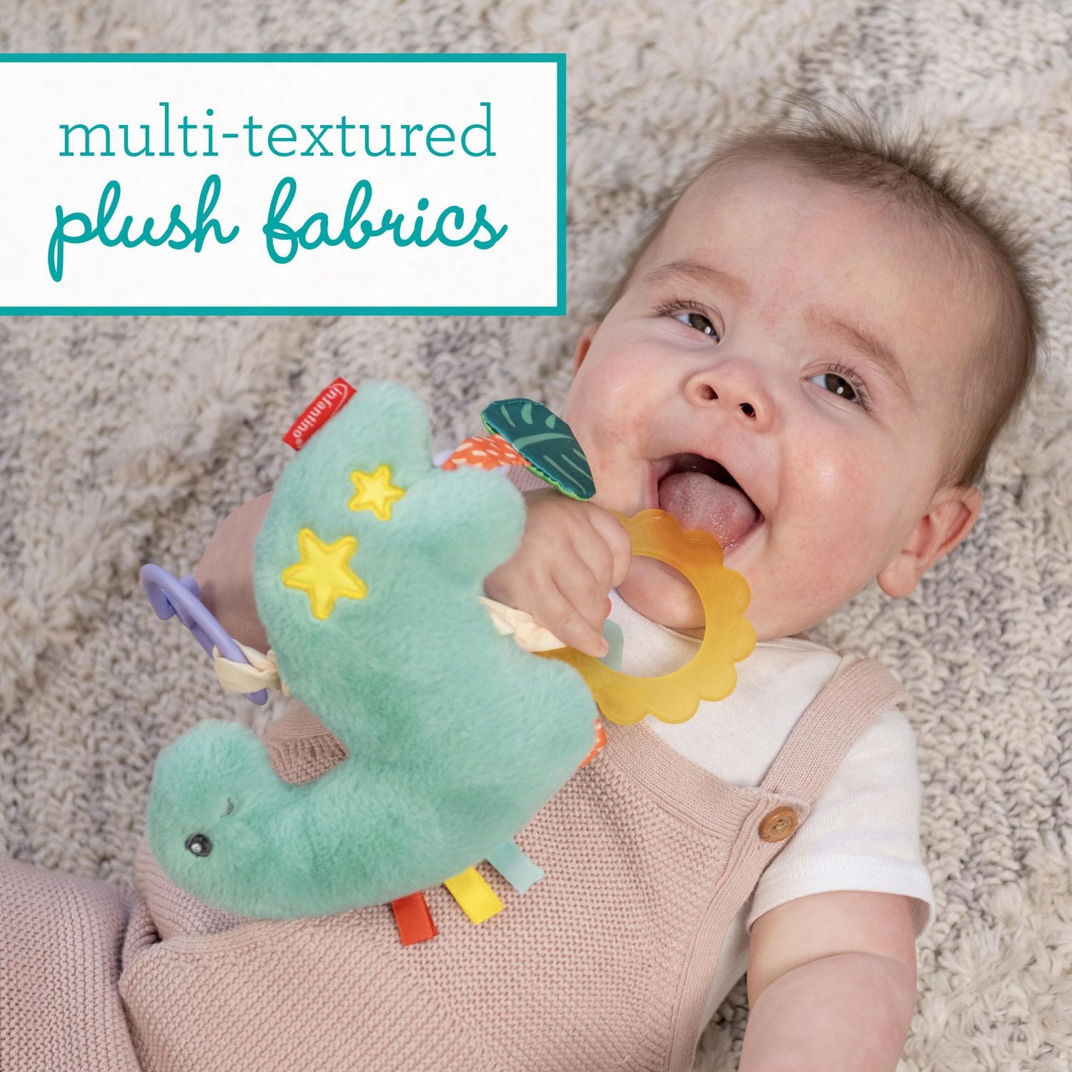 Infantino Pull & Shake Jittery - Dinosaur, Dinosaur toy