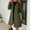 Green, variant on Women's Notch Lapel Single Mid Long Pea Coat (Dark Gray S)