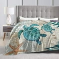 thumbnail image 3 of Sea Turtle Blanket Ocean Super Soft Fleece Throw Blanket Cozy Warm Blanket for Couch Bed Sofa 50" x 40", 3 of 6