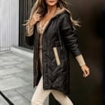 thumbnail image 6 of Iyufng Women's Hooded Quilted Mid Length Puffer Jackets, Zip Up High Low Winter Coat with Side Pockets, 6 of 6
