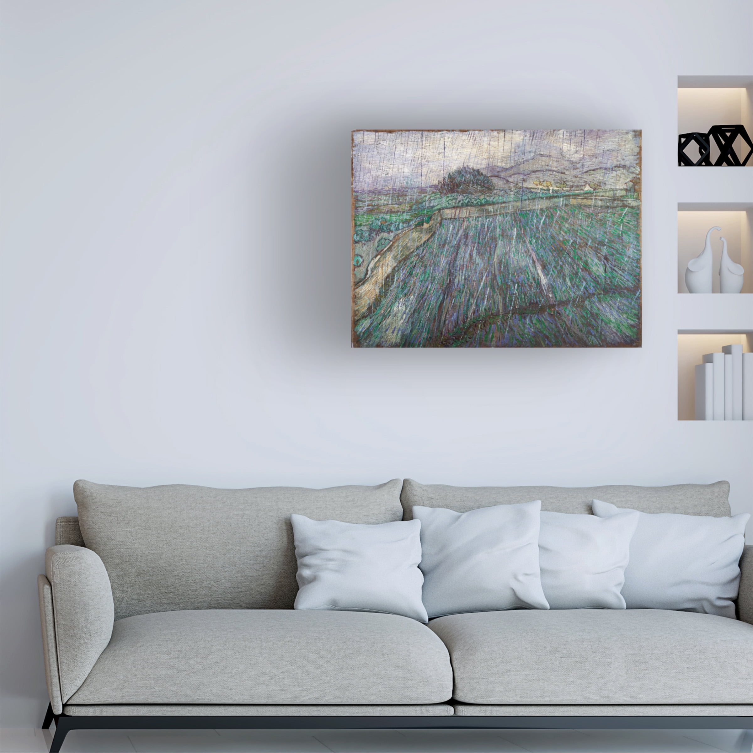 Van Gogh 'Rain' Canvas Art