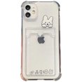 thumbnail image 4 of for iPhone 13 Pro Case,Cute Kawaii Cartoon Bunny Bear Clear Credit Card Slot Holder Wallet Transparent Corner Protection Soft Shockproof Cover Phone Case (Bunny), 4 of 7