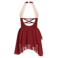 thumbnail image 3 of iiniim Kids Girls Figure Ice Skating Sparkle Sleeveless Gymnastics Leotard Ballet Lyrical Dance Dress Burgundy 16, 3 of 6