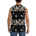 thumbnail image 4 of Haiem Men's Japanese White Crane Print Tank Tops Summer Sleeveless Cut Off Workout T-Shirts Fitness Vest Athletic Undershirts-X-Large, 4 of 8