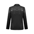 thumbnail image 2 of CHICTRY Kids Boys Shiny Rhinestone Proms Party Blazer Lapel One-Button Long Sleeve Outerwear for Pageant Weddings Black 4, 2 of 7